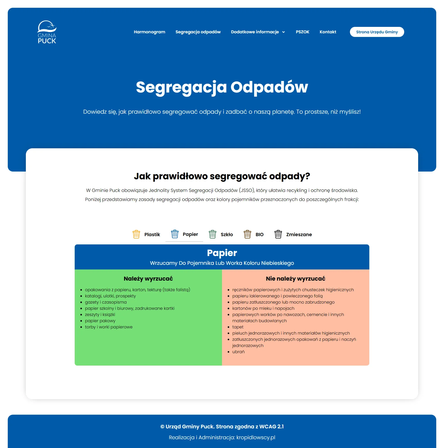 Instrukcja segregacji odpadów